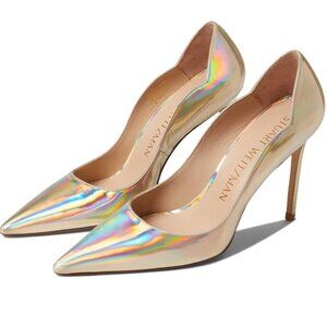 XMAS SPECIAL: Stuart Weitzman Stuart 100 Scallop Pumps | Platino | Size 7 | NWT